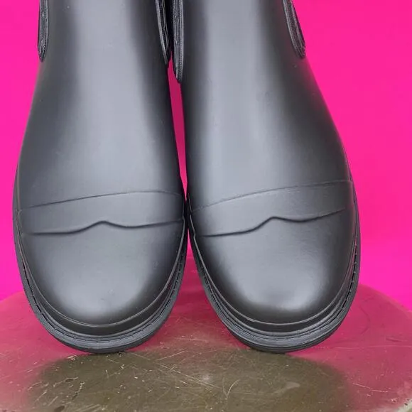 Hunter Commando Black Rubber Rain Chelsea Boot Sz 9