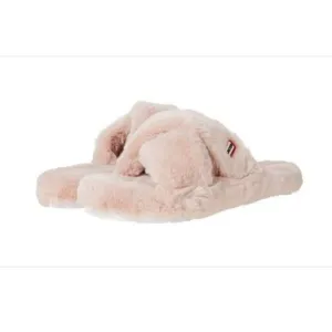 Hunter Women's Faux Fur Flatform Crossover Slide Azalea Pink Size US 8 M
