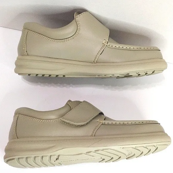Hush Puppies New Gil Snap Strap Closure Casual Dressy Mens Leather Shoes US 7.5