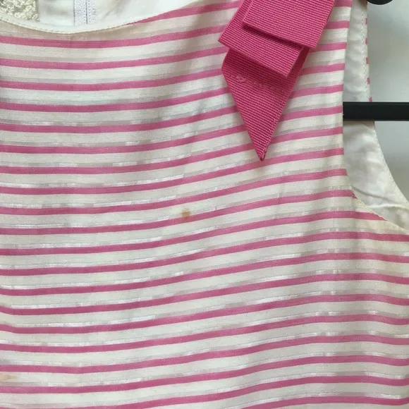 I Pinco Pallino Striped Pink Dress w Ribbons