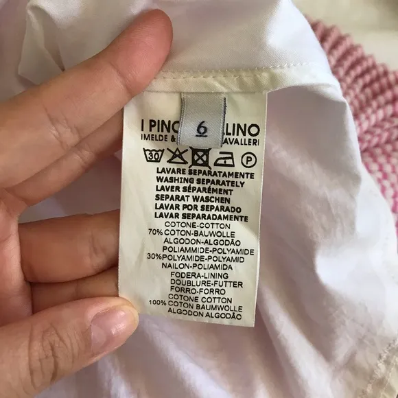 I Pinco Pallino Striped Pink Dress w Ribbons
