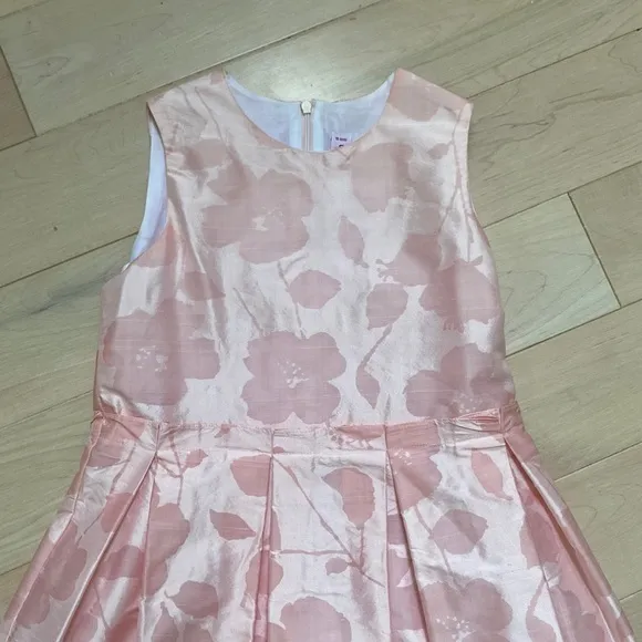 Il Gufo designer made in Italy girls pink floral silk pleated dress