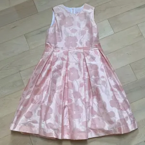 Il Gufo designer made in Italy girls pink floral silk pleated dress