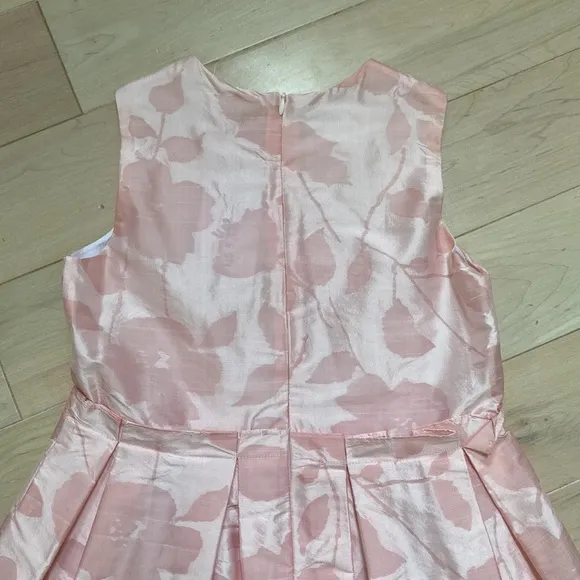 Il Gufo designer made in Italy girls pink floral silk pleated dress
