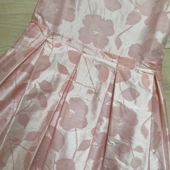 Il Gufo designer made in Italy girls pink floral silk pleated dress