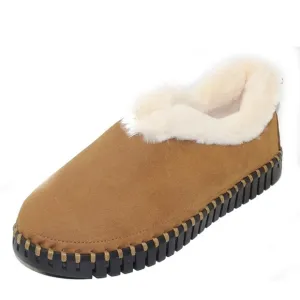 Ilse Jacobsen 9 Tulip 3150 Textile Women's Slip On Shoes Slippers Faux Fur Tan