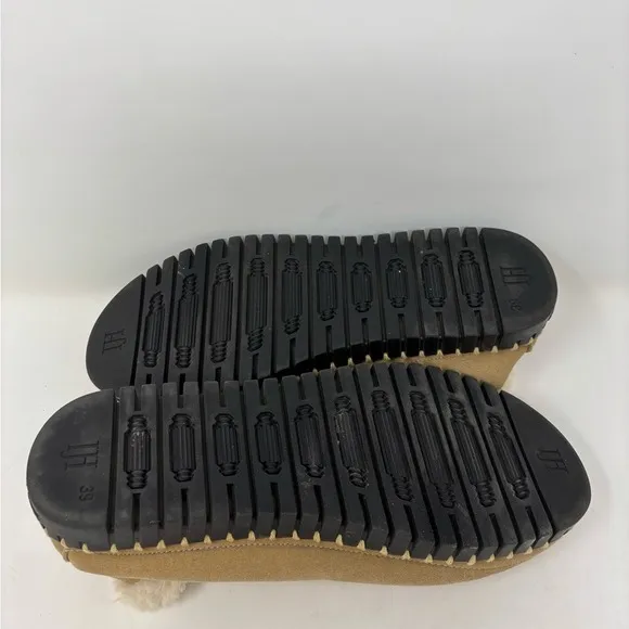 Ilse Jacobsen 9 Tulip 3150 Textile Women's Slip On Shoes Slippers Faux Fur Tan