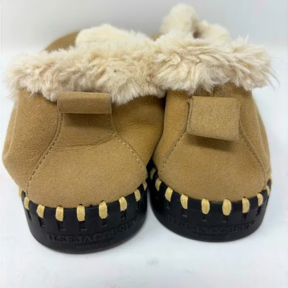 Ilse Jacobsen 9 Tulip 3150 Textile Women's Slip On Shoes Slippers Faux Fur Tan