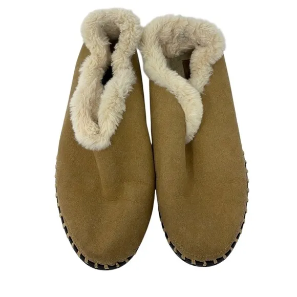 Ilse Jacobsen 9 Tulip 3150 Textile Women's Slip On Shoes Slippers Faux Fur Tan