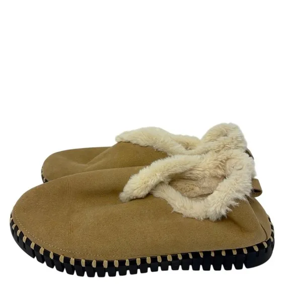 Ilse Jacobsen 9 Tulip 3150 Textile Women's Slip On Shoes Slippers Faux Fur Tan