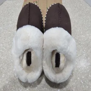 Ilse Jacobsen Faux Fur Slippers Tulip Chocolate Women’s Size 8.5
