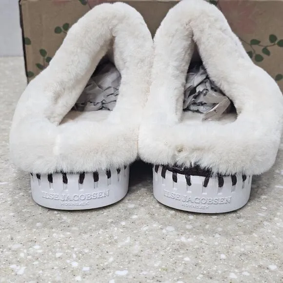 Ilse Jacobsen Faux Fur Slippers Tulip Chocolate Women’s Size 8.5