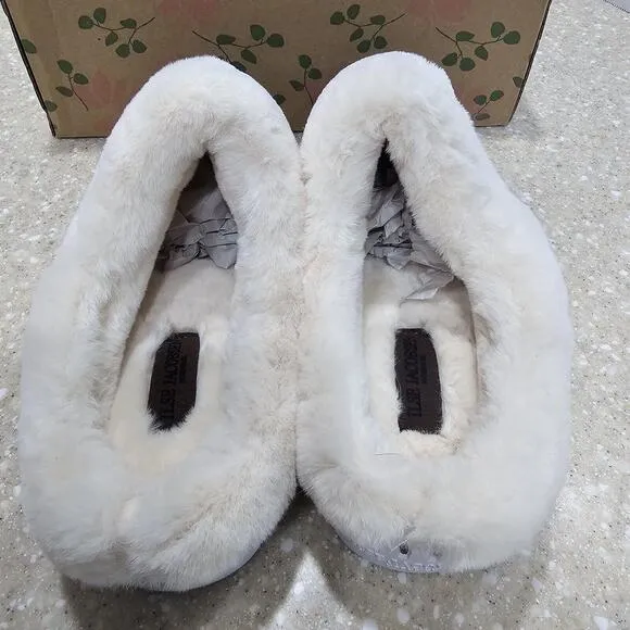 Ilse Jacobsen Faux Fur Slippers Tulip Chocolate Women’s Size 8.5