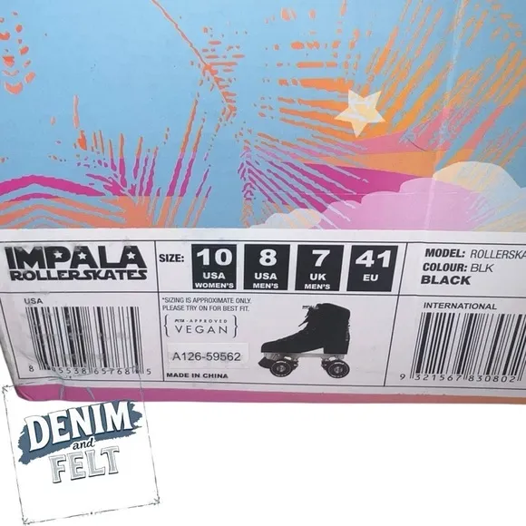 Impala Quad Skate Unisex - Black Roller Skates | NEW/NIB!!🛼🖤🛼🖤