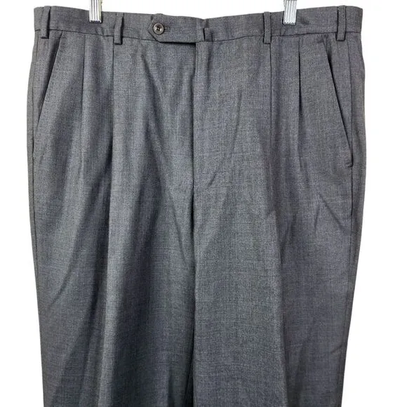 Incotex Mens 100% Wool Minimalist Neutral Dress Pants 38x31