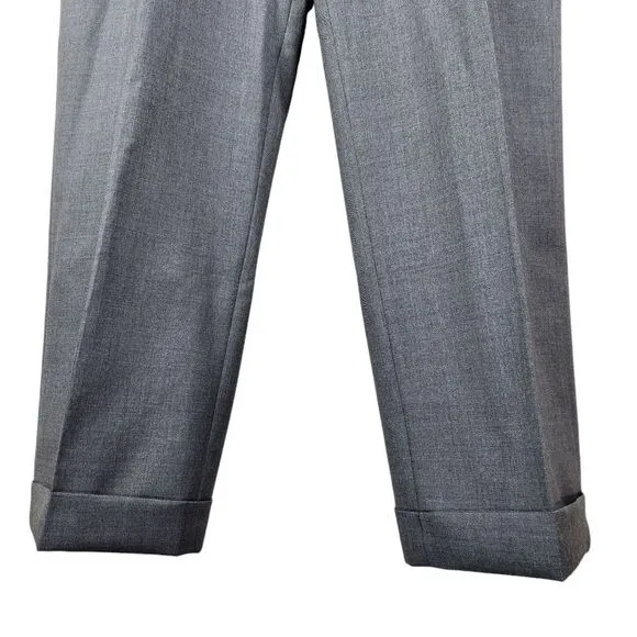 Incotex Mens 100% Wool Minimalist Neutral Dress Pants 38x31
