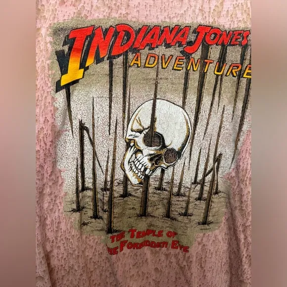 Indiana Jones Adventure Temple Of The Forbidden Eye Disneyland T Shirt SizeLarge