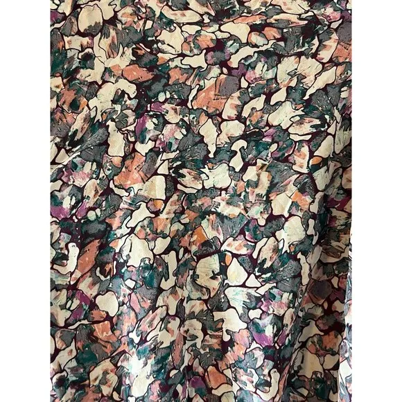 IRO US Small/4 Or French 36 “BRASEY” Hidden Wrap Shoulder Pads Floral Silk Dress