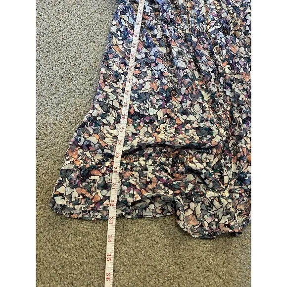 IRO US Small/4 Or French 36 “BRASEY” Hidden Wrap Shoulder Pads Floral Silk Dress