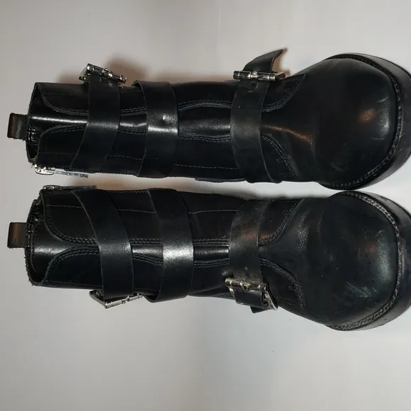 Ivanka ,Black leather women's riding boots, leather,size 6.5