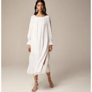J. Crew Collection Sheer Maxi Dress Viscose Oversized Minimalist Boho Medium NWT