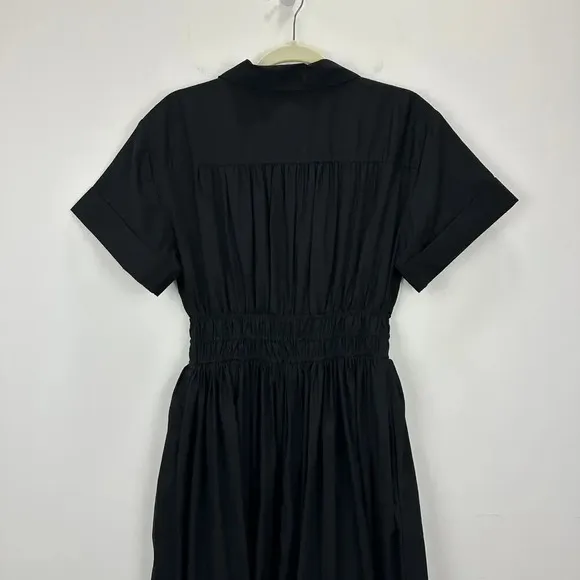 J. Crew Elena Shirtdress Cotton Poplin Black Drama Classic Minimalist US 6 NWT