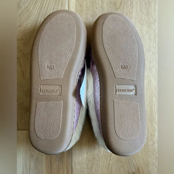 J. Crew Girls' Glitter Moccasin slippers - BS628 - Size 13 - NWT