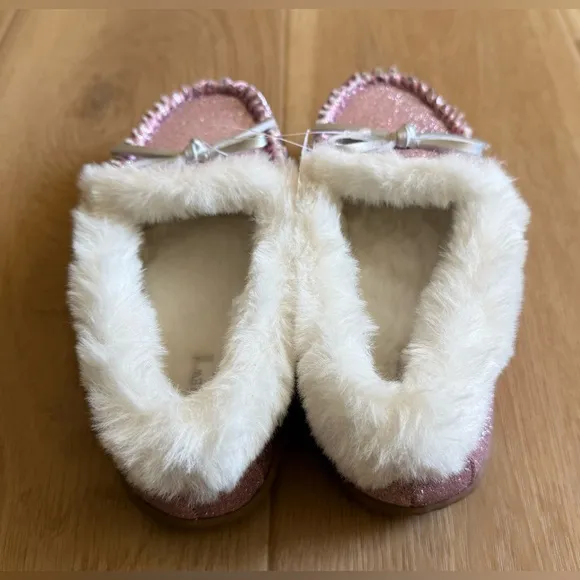 J. Crew Girls' Glitter Moccasin slippers - BS628 - Size 13 - NWT