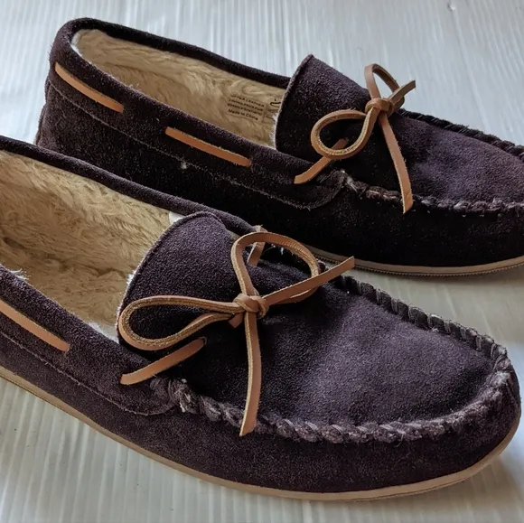 J CREW men's suede moccasin slippers