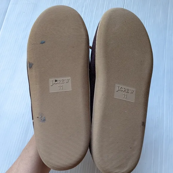 J CREW men's suede moccasin slippers