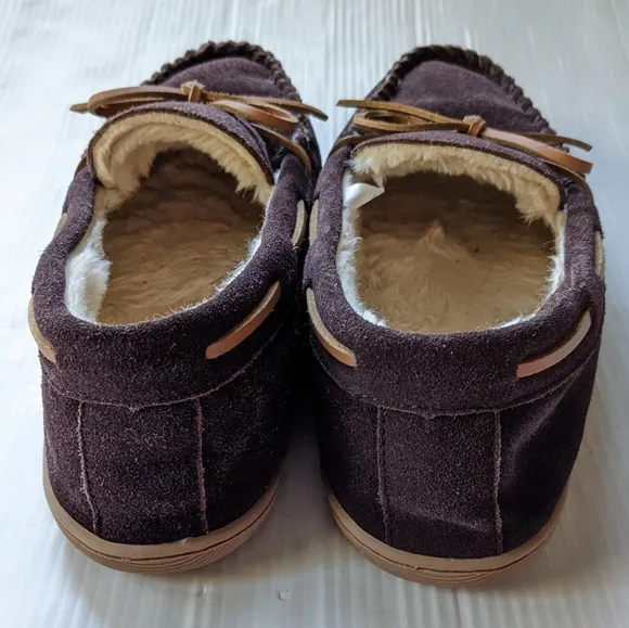 J CREW men's suede moccasin slippers