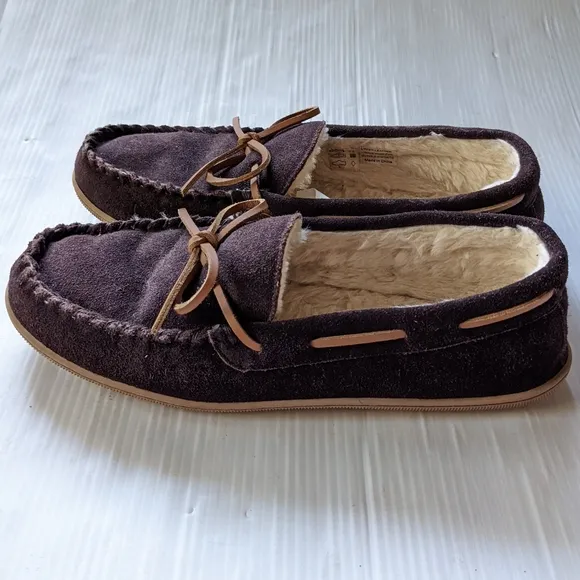 J CREW men's suede moccasin slippers