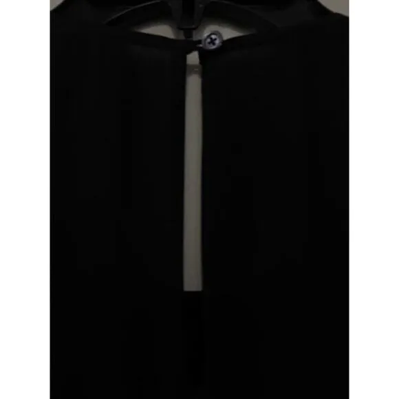 J. Crew Midi Dress 100% Silk Black Tie Back Size 2 Minimalist Classy Capsule