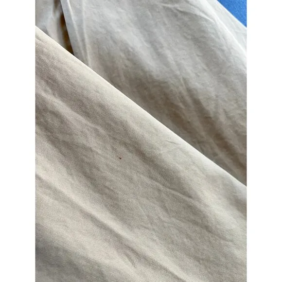 J Crew Pleated A Line Chino Dress 10 Smocked Preppy Minimalist Neutral