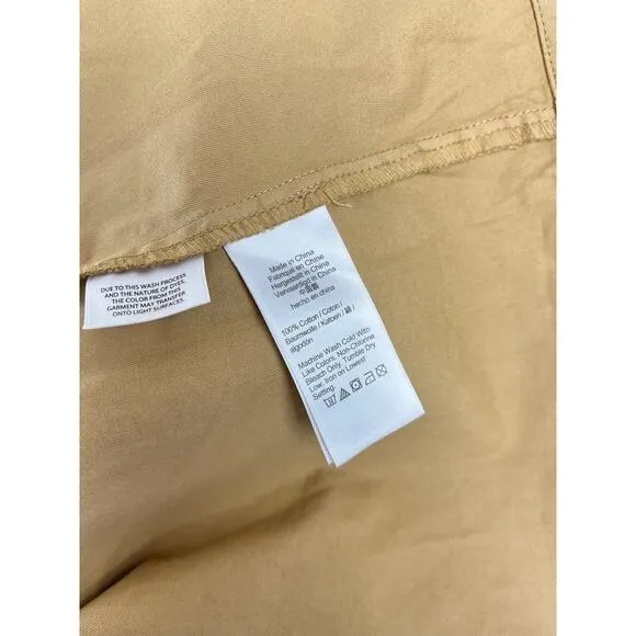 J Crew Pleated A Line Chino Dress 10 Smocked Preppy Minimalist Neutral