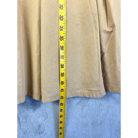 J Crew Pleated A Line Chino Dress 10 Smocked Preppy Minimalist Neutral
