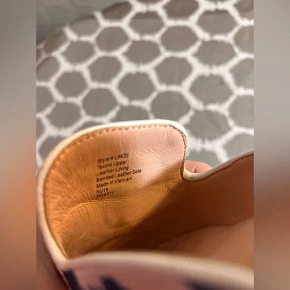 J. Crew Red and Blue Flats with Vibrant Pattern