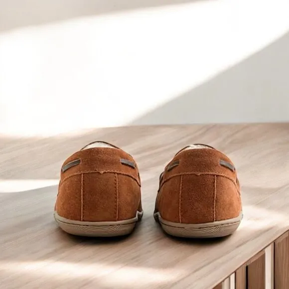 J. Crew Sherpa-lined suede slippers Size 10-M