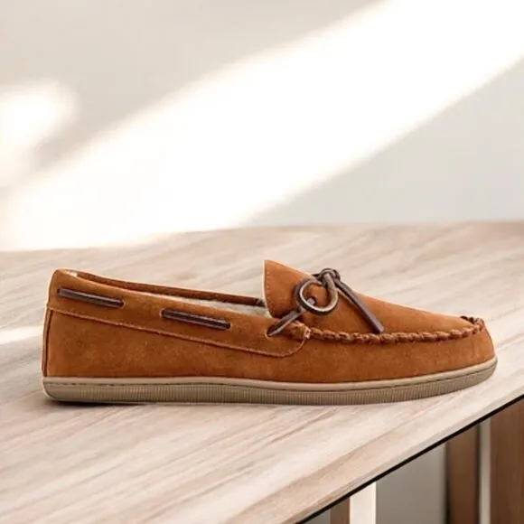 J. Crew Sherpa-lined suede slippers Size 10-M