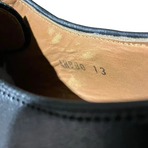 J CREW Shoes Mens 13 Black Ludlow Derbys Leather Lace Up AH880