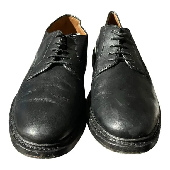 J CREW Shoes Mens 13 Black Ludlow Derbys Leather Lace Up AH880