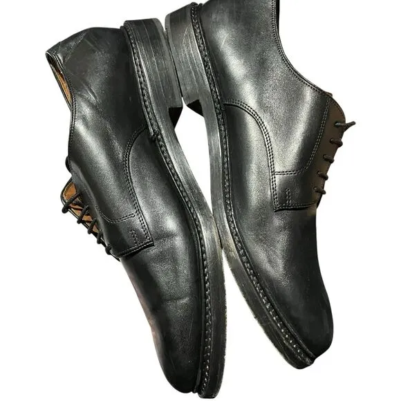 J CREW Shoes Mens 13 Black Ludlow Derbys Leather Lace Up AH880