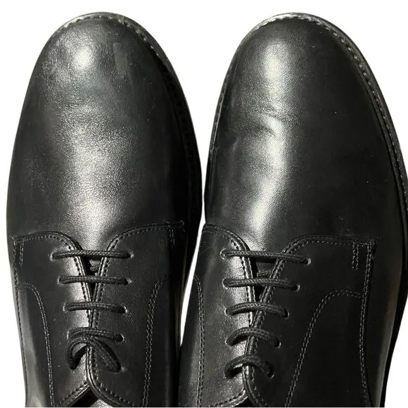 J CREW Shoes Mens 13 Black Ludlow Derbys Leather Lace Up AH880