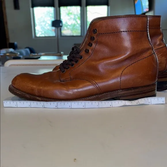 J Crew/Alder Brown Leather Wing-Tip Ankle Boots