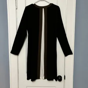 J. Jill Wearever black brown midi dress size medium neutral lagenlook minimalist