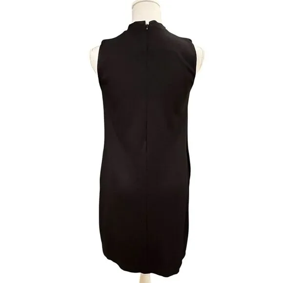 J. McLaughlin Black Sleeveless Shift Dress Sz XSMALL Career Minimalist Capsule