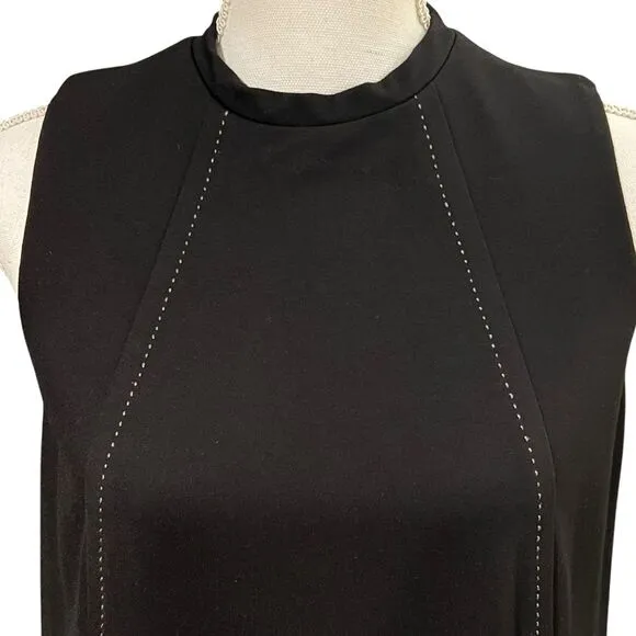 J. McLaughlin Black Sleeveless Shift Dress Sz XSMALL Career Minimalist Capsule