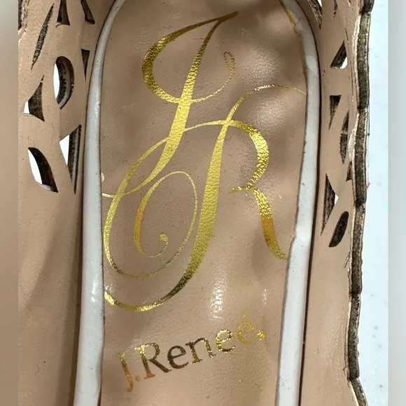 J. Renee Bailee Peep Toe Cut Out Mixed Print Snake Skin Pump Heel Shoes