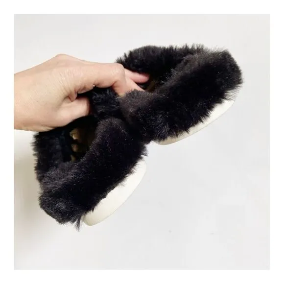 J Slides Scarlett Faux Fur Slippers size 7