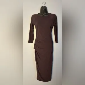 James Perse Standard Skinny Dress Brown Fitted Minimalist - Size 1 / Small